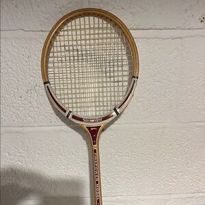 Vintage Slazenger Heritage Power Squash Racket - Brown and Cream #4725